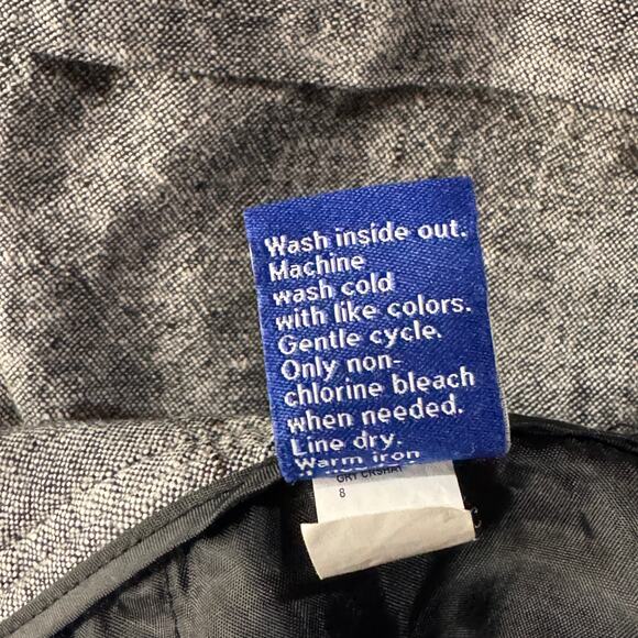 APT 9 SZ 8 Torie Shorts Linen Blend Zip-Fly Pockets Cuffed Mid-Rise Gray - Picture 6 of 6